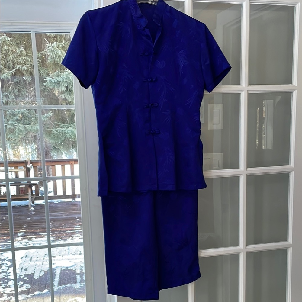 Stunning and Chic Royal Blue Two-Piece Ensemble